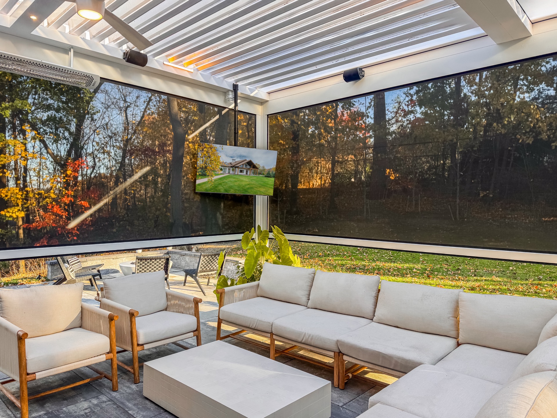 Motorized retractable screens